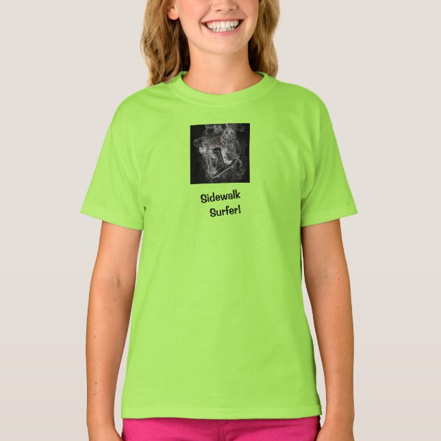 Camiseta Sidewalk Surfer Pro Image Lime Skater (Frente)