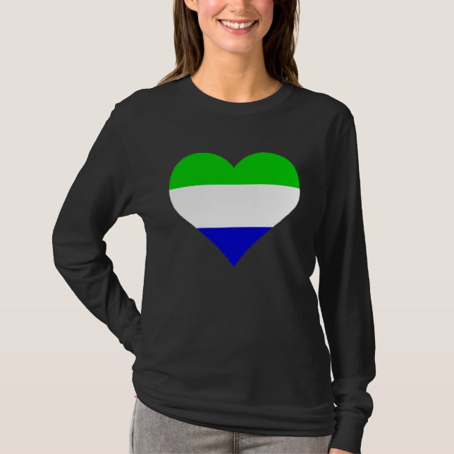 Camiseta Sierra Leone Flag Heart Sierra Leone Gifts Love Si (Frente)