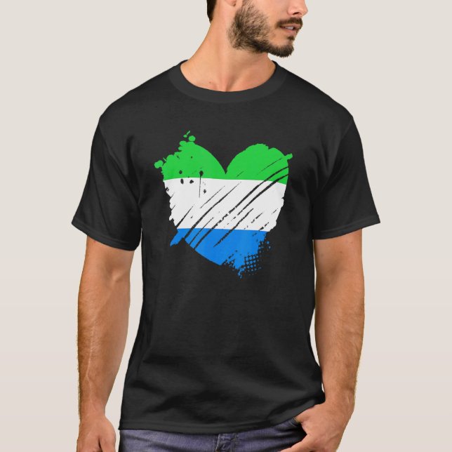 Camiseta Sierra Leone Flag I ama DNA Sierra Leoner (Frente)