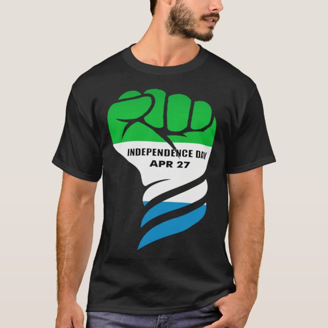 Camiseta Sierra Leone independence day Black Pride Sweet Sa (Frente)