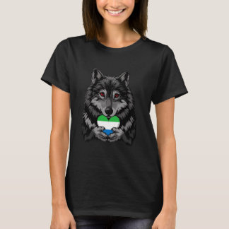 Camiseta Sierra Leone Wolf Sierra Leonean Flag Sierra Leone