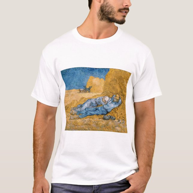 Camiseta Siesta 1890, de Vincent van Gogh (Frente)