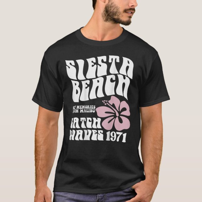 Camiseta Siesta Beach Surf Memories South Malibu Catch Wave (Frente)