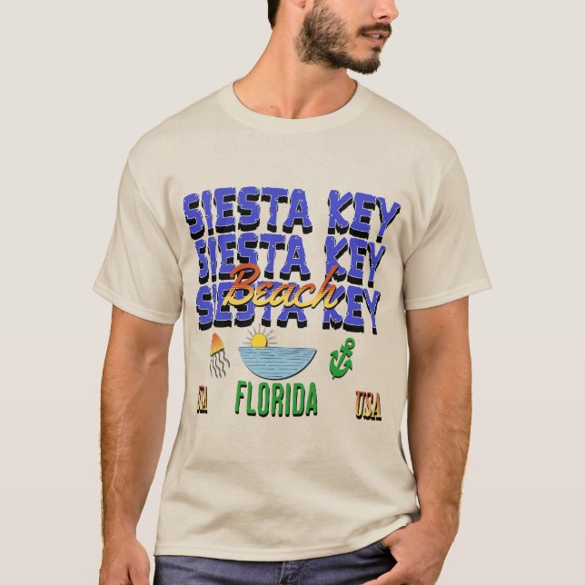 Camiseta Siesta Key Beach, Florida (Frente)