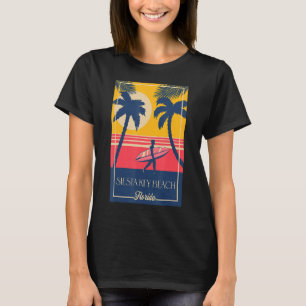 Camiseta Siesta Key Beach Retro Surfer Beach Design