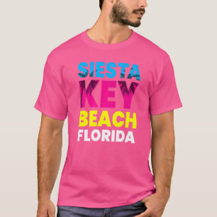 Camiseta Siesta Key Beach Vacation Souvenir Colorfu