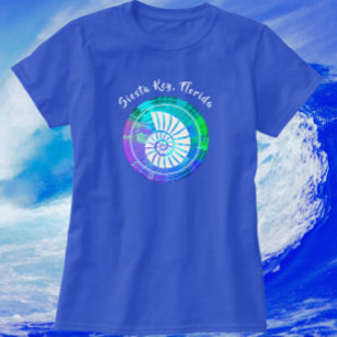 Camiseta Siesta Key Florida Colorful Sea Shell Beach Trip