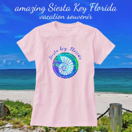 Camiseta Siesta Key Flórida Colorido Belo Marisco