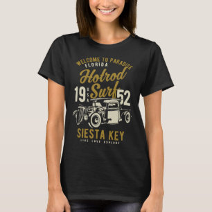 Camiseta Siesta Key Florida Retro Hotrod Surf 7