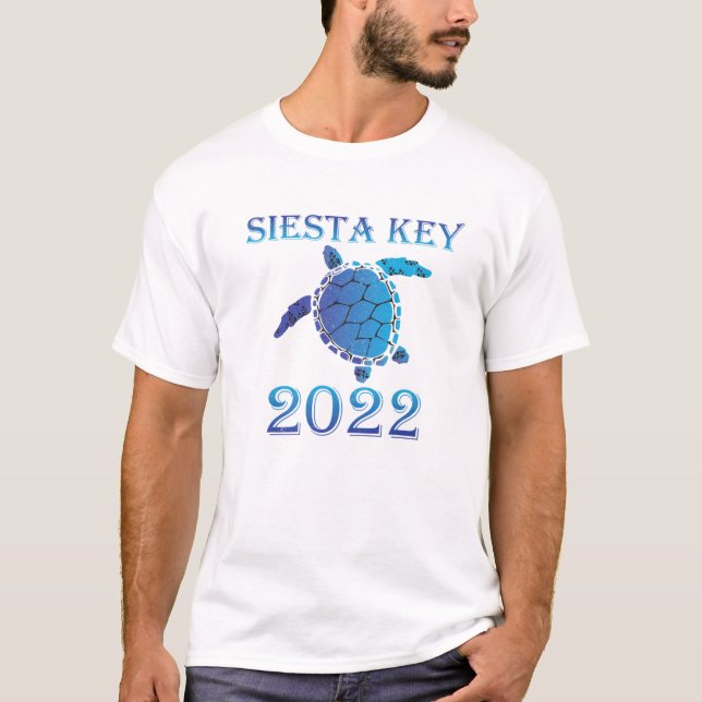 Camiseta Siesta Key Florida Spring Break 2022 Sea Turtle So (Frente)