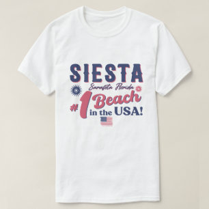Camiseta Siesta Key Florida Vintage Souvenir FL Retro Beach