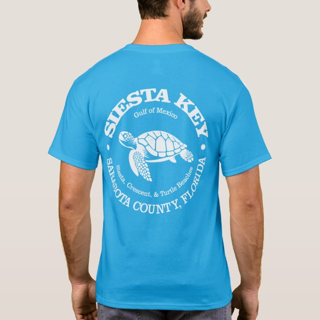 Camiseta Siesta Key (tartaruga marinha) (Verso)