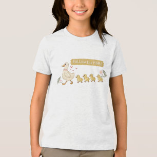 Camiseta Siga a família Mama Cute Duck