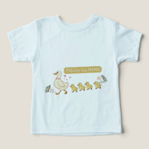 Camiseta Siga a família Mama Cute Duck