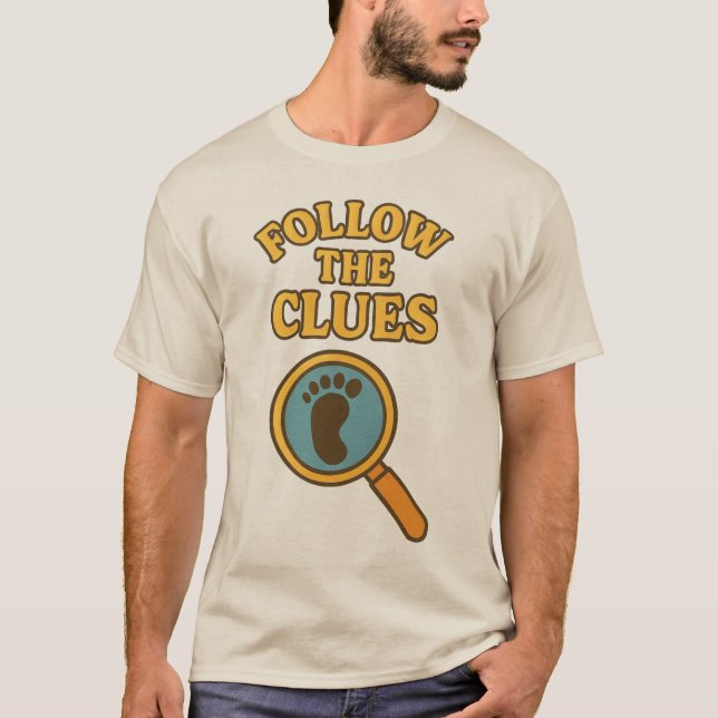 Camiseta "Siga as Pistas" (Frente)