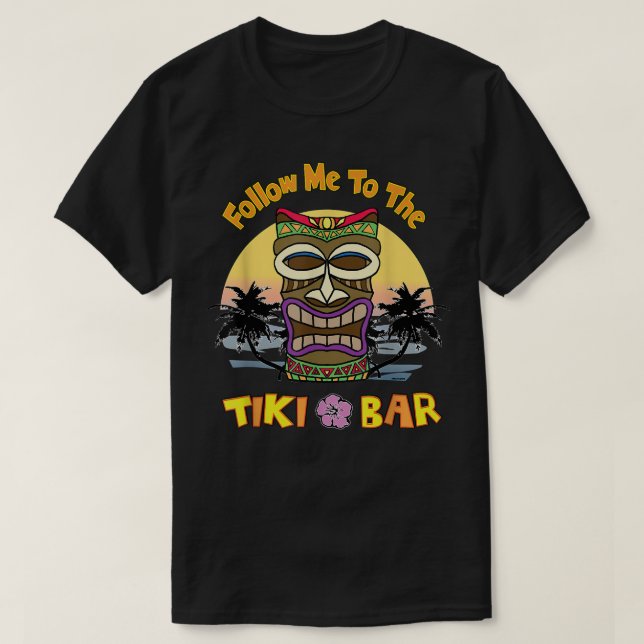 Camiseta Siga-me até o Bar Tiki  (Frente do Design)