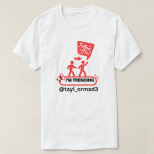 CAMISETA SIGA-ME INFLUENCIADOR SOCIAL VERMELHO BRANCO UNISE