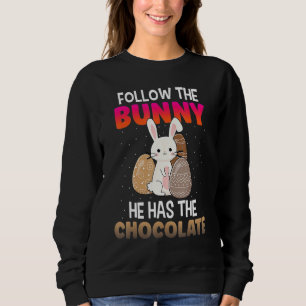 Camiseta Siga O Coelhinho Que Ele Tem Felz pascoa De Chocol