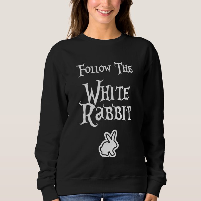 Camiseta Siga o coelho branco (Frente)