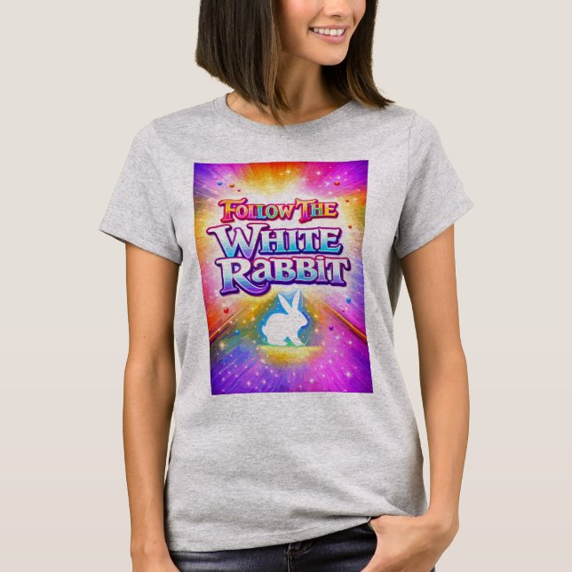Camiseta Siga o Coelho Branco (Frente)