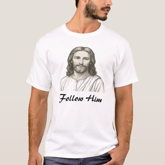Camiseta Siga o LDS Men, vários Tecidos, cores, (Frente)