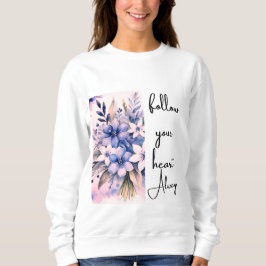 Camiseta Siga o seu coração sempre floral