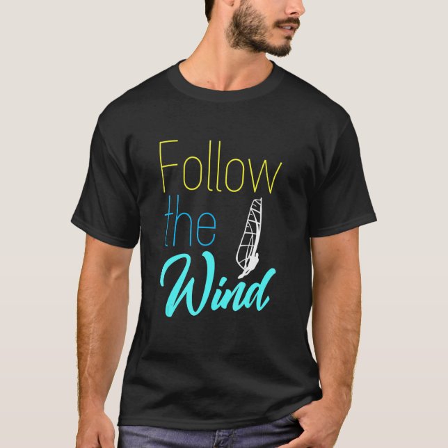 Camiseta Siga o Wav do Windsurf Windsurf (Frente)