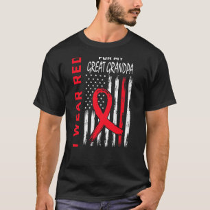 Camiseta Siga Red Excelente Vovô Doença Cardíaca Sensibiliz