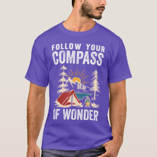 Camiseta Siga Seu Bússola De Maravilha Camping amigo