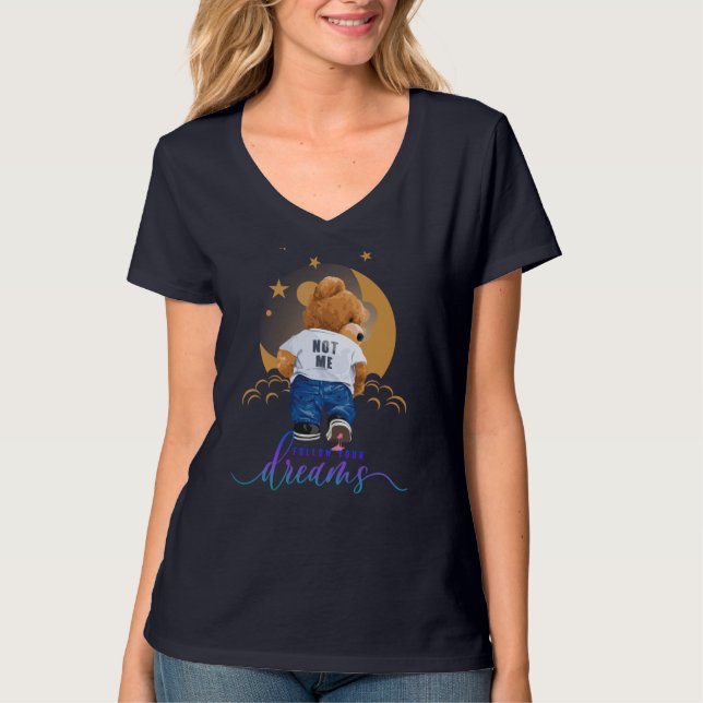 Camiseta Siga seus sonhos | Camiseta-T-Pescoço feminino (Frente)