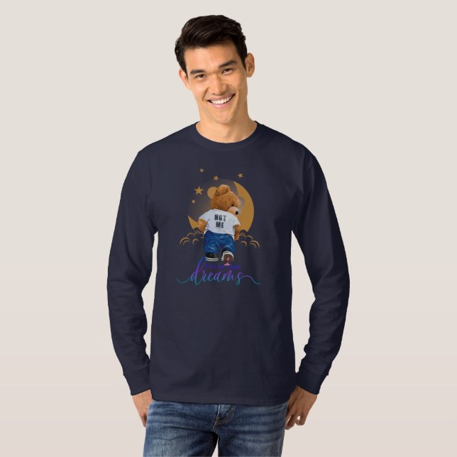 Camiseta Siga seus Sonhos | Manga Longa Masculina (Frente Completa)
