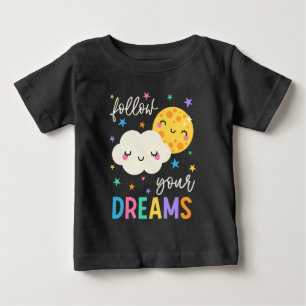 Camiseta Siga seus sonhos Nuvem e Lua