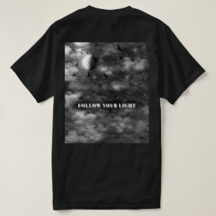 Camiseta Siga Sua Luz   Lua Celestial Estética e C