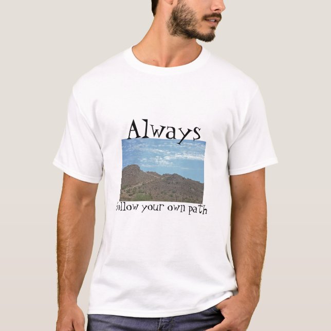 Camiseta Siga sua própria foto de trilha do Arizona Moutain (Frente)