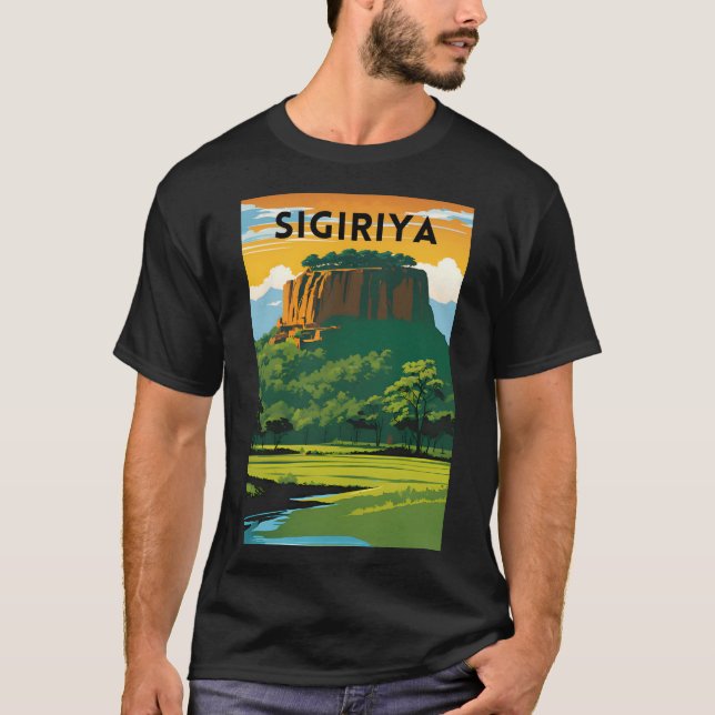 Camiseta Sigiriya Poster de viagens Mínimo (Frente)