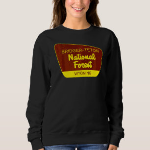 Camiseta Sigla de Retro de Bridger Teton National Forest Wy