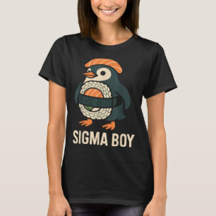 Camiseta Sigma Boy Italiano Brainrot Engraçado Meme Penguin