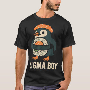 Camiseta Sigma Boy Italiano Brainrot Engraçado Meme Penguin