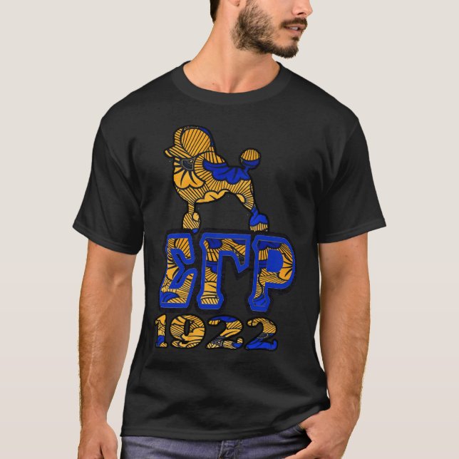 Camiseta Sigma Gamma Rho African Impressão Com Poodle E 192 (Frente)