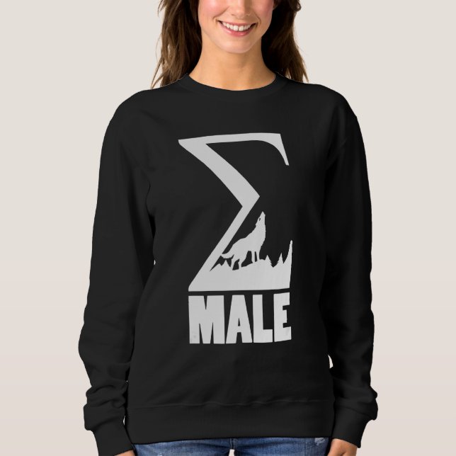 Camiseta Sigma Male Sigma Lone Wolf Símbolo Grego (Frente)