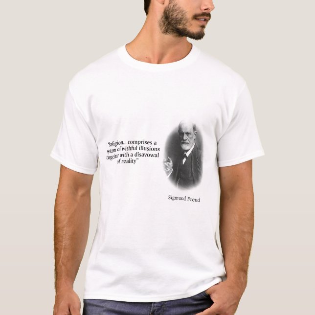 Camiseta Sigmund Freud na religião e na realidade (Frente)