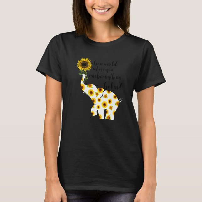 Camiseta Sign Language Elephan Sunflower Cote Id (Frente)
