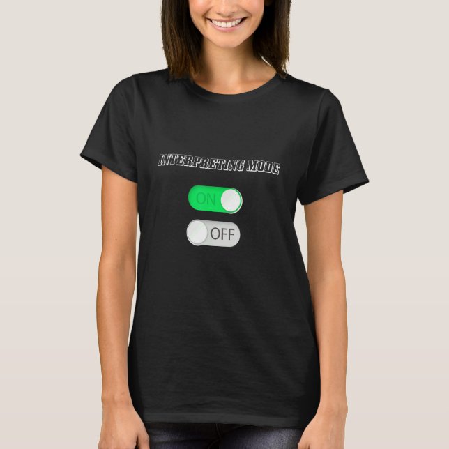 Camiseta Sign Language Interpreter Mode ASL Teacher Deaf Pr (Frente)