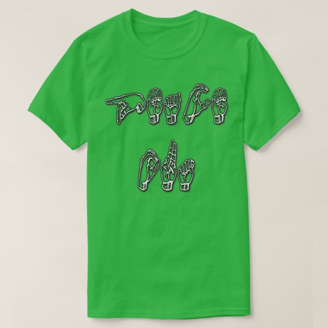 Camiseta Sign Language Peace Out - ASL Americano (Frente do Design)