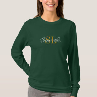 Camiseta Signature Green, Monogramed Name, Personalizado