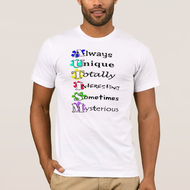 Camiseta Significado da letra do AUTISMO (Frente)