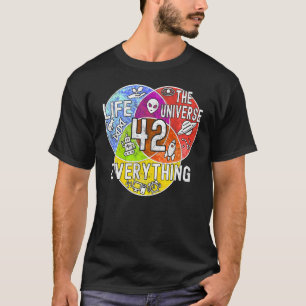 Camiseta Significado Engraçado e Nerdy da Vida 42 Diagrama 