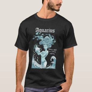 Camiseta Signo Astronômico Horóscopo Signo Zodiacal Aquário