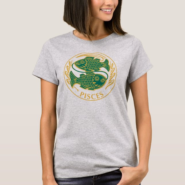 Camiseta Signo de Peixes do Zodíaco (Frente)