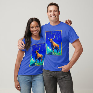 Camiseta Signo do Zodíaco Touro Enraizado na Terra e no Céu